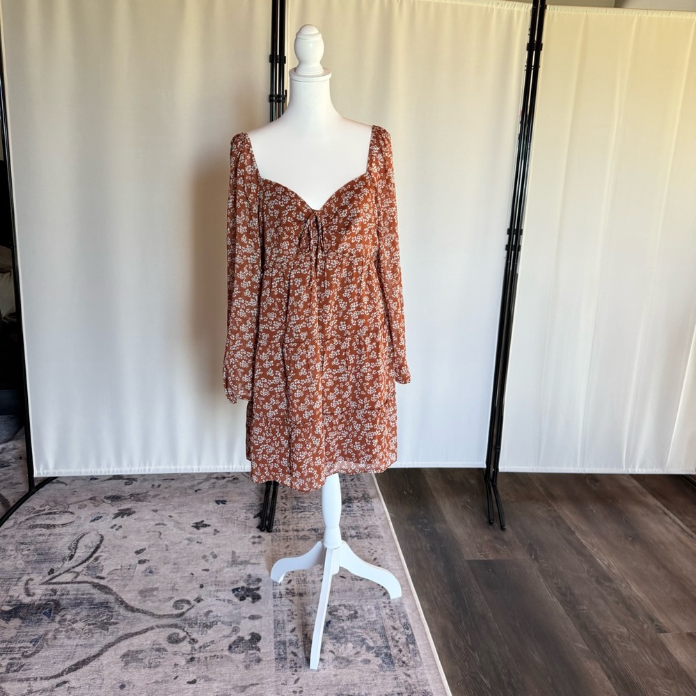 I.N. San Francisco Red Ruched Wrap Mini Dress